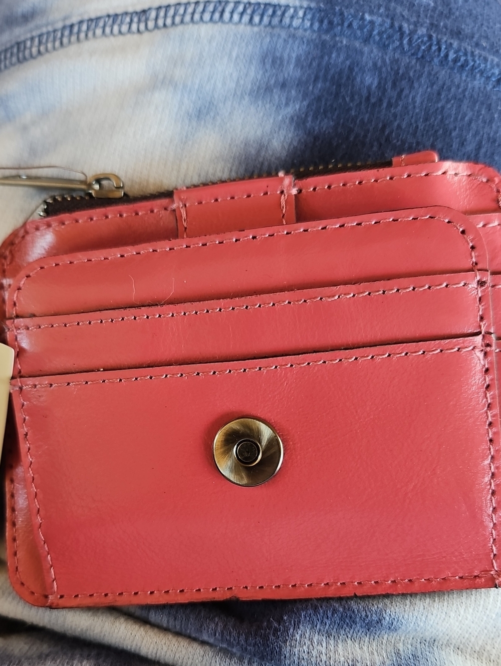 Patricia Nash Petal Pink Cassis Leather Card Wallet - Picture 6 of 7